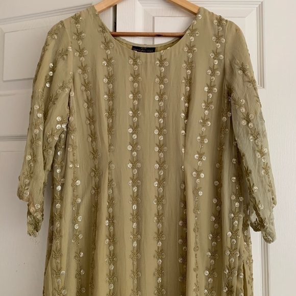 Indian Boho saree tunic kaftan - Picture 4 of 10